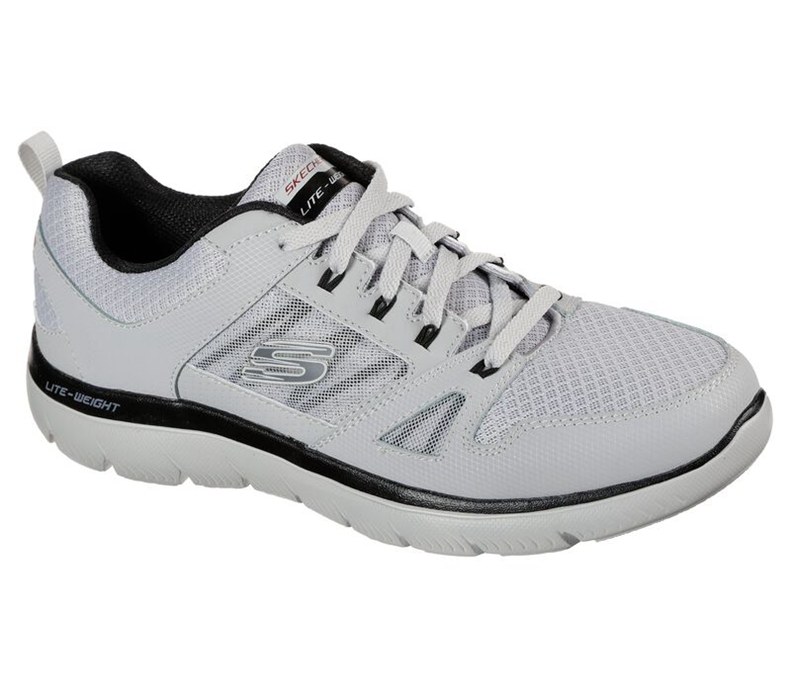 Skechers Summits - New World - Mens Sneakers Grey/Black [AU-XW6452]